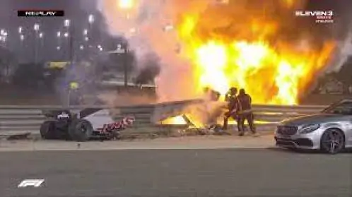 Fórmula 1 colocará em exibição carro queimado de Romain Grosjean em 2020