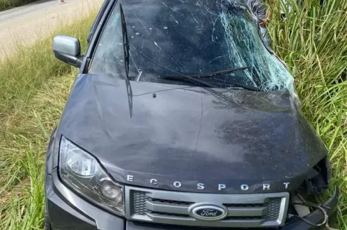 Mulher morre após carro desviar de capivara e bater em caminhão na PE-120, em Belém de Maria