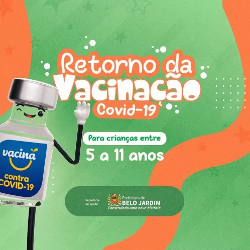 Vacinação contra Covid-19 de crianças de 5 a 11 anos é retomada em Belo Jardim