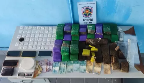 Casal suspeito de tráfico é preso com 15 kg de maconha e porção de cocaína em Cupira