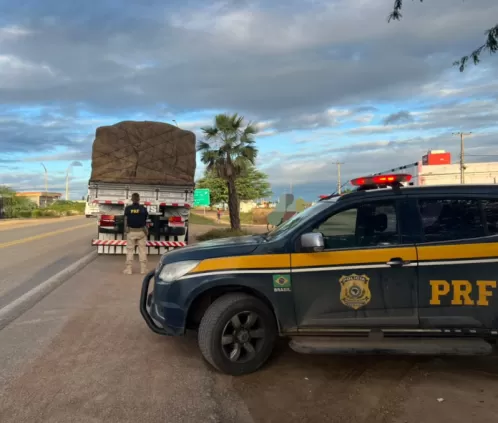 Carga de 16 toneladas de gesso sem nota fiscal é retida em Ouricuri