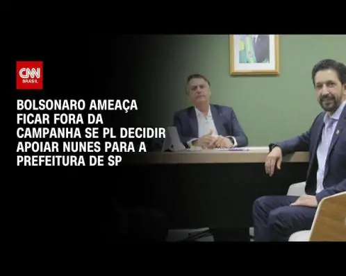 Bolsonaro ameaça ficar fora da campanha se PL decidir apoiar Nunes para a Prefeitura de SP