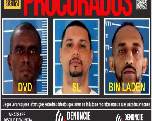 RJ: três presos que não voltaram da “saidinha” de Natal são considerados de altíssima periculosidade