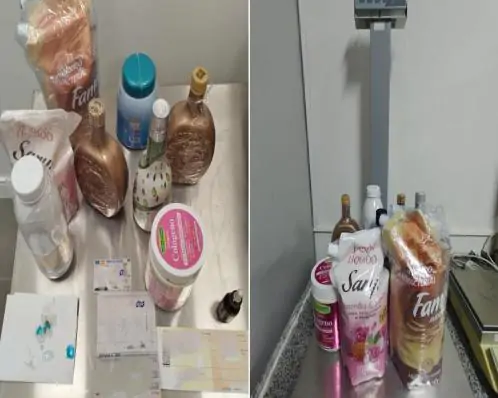 Estrangeiro é preso com 13,6 kg de cocaína escondidos em potes de cosméticos no Aeroporto do Recife