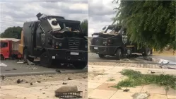 Carro-forte é explodido por bandidos em Brejinho, no Sertão
