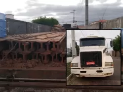 Suspeitos roubam trilhos da linha férrea na zona rural de Carnaíba