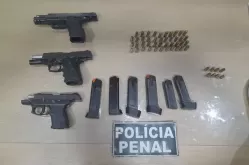 Armas, drogas e munições são apreendidas em penitenciária após tiroteio com dois feridos