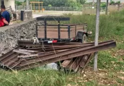 Sete pessoas são presas após furtarem trilhos da linha férrea