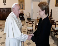 Papa Francisco recebe Dilma Rousseff, presidenta do Brics, no Vaticano