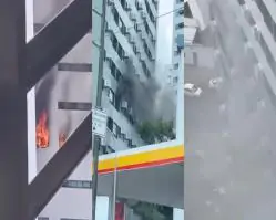 Incêndio atinge apartamento em edifício residencial no bairro da Torre, no Recife